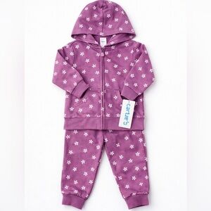 Carter’s baby girl floral sweatsuit set 18-24m NWT